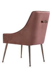 Overviewa Beautifully Shaped Dining Chair Inspired By Highly Collectable Mid Century American Furniturecomfortab Gold Dining Chairs Gold Legs Pink Velvet Chair