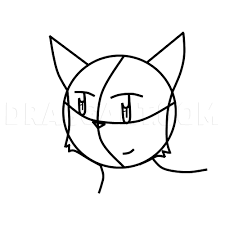 How to draw a sleeping cat. How To Draw A Cartoon Cat Head Step By Step Drawing Guide By Sunpelt Dragoart Com