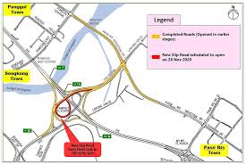 Lorong halus bridge bridge allow pedestrian or cyclist to cut across reservoir from punggol to pasir ris park across sungai serangoon (punggol reservoir). New Slip Road Connecting Punggol And Tpe To Open On Nov 28 Cna