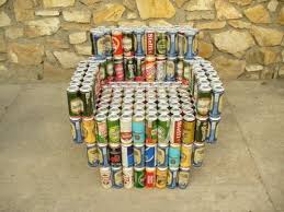 Beer Can Furniture When Life Continues To Be A Party Recycle Cans Diy Chair Beer Crafts