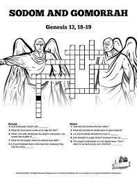 The Story Of Sodom And Gomorrah Sunday School Crossword Puzzles These Printable Story Of Sodo Sunday School Crossword Bible Activities For Kids Bible For Kids