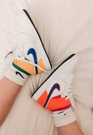 Air Jordan 1 Mid Gs White Court Purple Teal In 2020 Sneakers Air Jordans Purple Teal