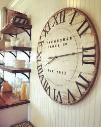 Don't let time stand still on this oversized wood and metal hanging farmhouse wall clock. Extra Large Roman Numeral Farmhouse Clock Co 30 40 Inch Etsy Farmhouse Clocks Dining Room Wall Decor Farmhouse Dining Room