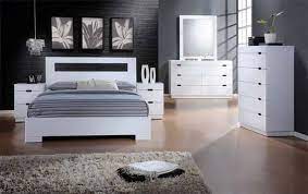 Asia Direct Vista 5 Pc Vista Glossy White Finish Wood Modern Style Headboard Queen Bedroom Set Set Kamar Tidur Mebel Perabot Kamar Tidur