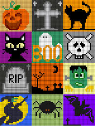 Grille Halloween Halloween Crochet Halloween Crochet Patterns Graph Crochet