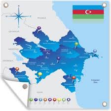 Armenia accepts an incredibly painful truce after six weeks of fighting in the disputed enclave. Bol Com Tuinposter Azerbeidzjan Illustratie Een Gedetailleerde Illustratie Van Een Blauwe