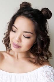 35 Easy And Fancy Ideas Of Wearing Hair Bun For Short Hair Short Hair Styles Easy Short Hair Bun Short Thin Hair
