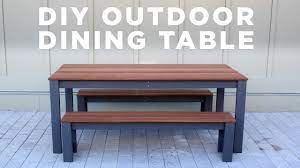 An old wine barrel can give you loads of ideas for backyard furniture and décor. Diy Modern Outdoor Table And Benches Youtube