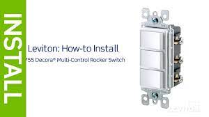 • green or bare copper wire in wall box to green terminal screw. Leviton Presents How To Install A Decora Combination Device With Three Single Pole Switches Youtube