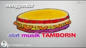 Alat musik ritmis ini berbentuk lingkaran dari logam atau kulit. Cara Menggambar Tamborin Alat Musik Youtube