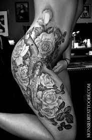 Years ago, the art of tattoos brought together anna and anatole. Roses And Vintage Gun Tattoo By Anatole From Citizen Ink Art At Repinned Net
