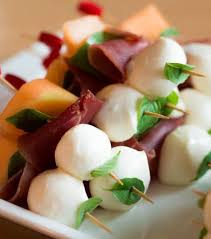 Recettes Pour Un Apero Dinatoire Brochettes De Mozzarella De Jambon Cru Et De Melon Recettes De Cuisine Recette Apero Dinatoire Recette