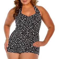 Suddenly Slim By Catalina Womens Plus Size Slimming Shirred