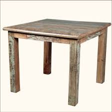 Rustic Reclaimed Wood Distressed 40 Square Kitchen Dining Table Furniture