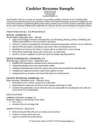 resume examples cashier resume