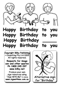 Happy Birthday In Sign Language Images Happy Birthday To You Simple Sign Language Sign Language Songs Makaton Signs