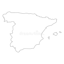 Elke dag worden duizenden nieuwe afbeeldingen van hoge kwaliteit toegevoegd. Map Of Spain Black Thick Outline Highlighted With Neighbor Countries Stock Vector Illustration Of Flat Boundary 153470670