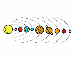 Imágenes del sistema solar para colorear. Dibujo Del Sistema Planetario Solar Para Pintar