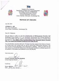 Notice To Proceed Letter Luxury Notice Of Award And Notice To Proceed Construction Of Multi Purpose Function H Lettering Business Template Newsletter Templates