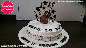 Birthday Cake Design For Brother In Law Happy Birthday Cake In 2020 Music Cakes Cake Designs For Girl Happy Birthday Cakes