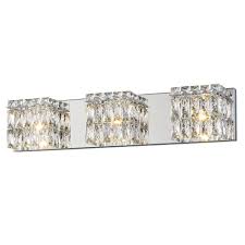 Marrying modern and industrial elements, this transitional metal light fixture is coated in a gold finish, featuring a round backplate and a slender linear bar in a solid finish for a minimalist contemporary feel. Magari Crystal Bathroom Vanity Light By Access 62353ledd Ch Cry