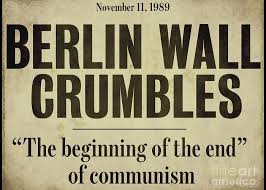 In the early 1980s, the rev. Berlin Wall Newspaper Headline Greeting Card For Sale By Mindy Sommers