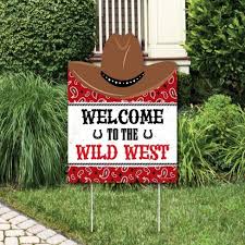 Discover our extensive range of affordable western party supplies for your celebration. Big Dot Of Happiness Western Hoedown Party Decorations Wild West Cowboy Party Welcome Yard Sign Target