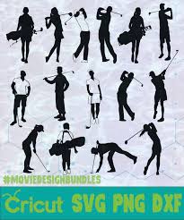 Download Golf Player People Silhouette Logo Svg Png Dxf Movie Design Bundles