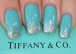 Tiffany Blue And Gold Nails Tiffany Nails Tiffany Blue Nails Manicure