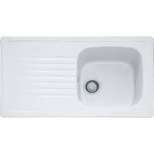 Large single bowl kitchen sink in white. Franke Elba Elk611 Ceramic White Kitchen Sink Ceramic Kitchen Sinks White Ceramic Kitchen Sink Sink