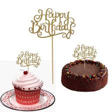 Loosely cover with aluminum foil for the last 20 minutes or so of baking. 10 Gold Glittery Happy Birthday Cake Toppers Sparkling Gold Glittery Birthday Cupcake Picks Cake Smash Birthday Party Decorations Candle Alternative Set Of 10 By Premium Disposables Walmart Com Walmart Com