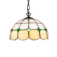 White Stained Glass Style 12 Inch Tiffany Hanging Pendant Lighting Takeluckhome Com