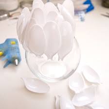 Upcycle It Plastic Spoon Dollar Store Candle Holder Clever Idea