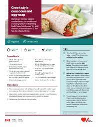 Check spelling or type a new query. Greek Style Couscous And Egg Wrap Pdf Image Canada Food Guide Food Guide Healthy Snacks
