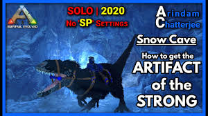 Dino's get an xp boost while cryoed. Ark Solo Artifact Of The Strong From The Snow Cave Easiest Way S2e1 Youtube