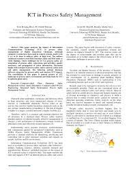 Take regular break from working on your computer. Pdf Ict In Process Safety Management