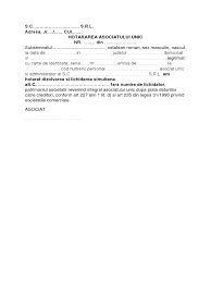 Model hotarare asociat unic repartizare profit. Decizie Asociat Unic