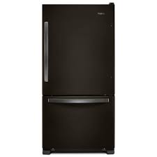 Whirlpool 22 Cu Ft Bottom Freezer Refrigerator In Fingerprint Resistant Black Stainless Bottom Freezer Bottom Freezer Refrigerator Refrigerator