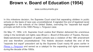 The representative plaintiff in the case was oliver brown, a pastor in topeka, kansas. Brown V Board Of Education 1954 And Resource Materials Pbs Learningmedia