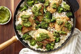 Broccoli Pesto Chicken Rice Recipe Broccoli Pesto Recipes Pesto Recipe