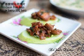 kit wai s kitchen 香脆烧汁花肉片 crispy pork belly in simple bbq sauce crispy pork belly pork belly pork