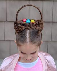 Celebrate easter with easy egg decorating, tablescape and basket treat ideas from diy network. Easter Basket Hairstyle Easter Hairstyles Bridal Hair Inspiration Easter Hair