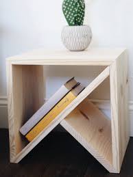 Nightstand Modern Table Modern Side Table Etsy Diy Side Table Diy Nightstand Modern Side Table