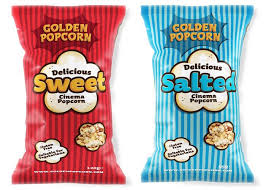 Jolly time healthy pop, butter smartpoints value for five cups poped: Golden Popcorn Redesigned Popcorn Packaging Food Packaging Design Creative Packaging Design