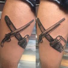 Ash Vs Evil Dead Inspired Piece By Apprentice Andi Victoria At Karma Theory Tattoo In Dover Delaware Tattoos Body Art Tattoos Movie Tattoos