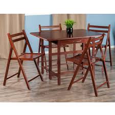 See store ratings and reviews and find the best prices on winsome tables home with pricegrabber's shopping search engine. Taylor Collection 5 Piece Set Drop Leaf Table W 4 Folding Chairs In Walnut 41 47 64 Wide By Winsome Wood By Kitchensource Com