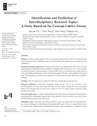 30 interesting business topics for research paper. Pdf Identification And Prediction Of Interdisciplinary Research Topics A Study Based On The Concept Lattice Theory