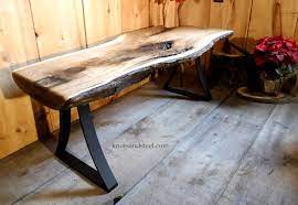 With a little bit of time and patience with a slab of your wood choice, using a few finishing products and adding wood legs or leg hardware, can culminate into a beautiful piece of furniture that is sure to be the room's highlight and topic of conversation with family and guests in any home! Live Edge Furniture Shop And Wood Sales In Kirkfield