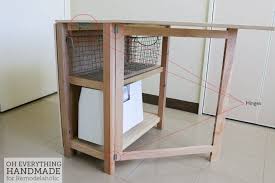 Craft Table Made From Scrap Wood Where To Attach Hinges Wood Table Diy Craft Table Diy Craft Table