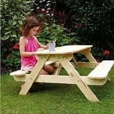 How big should a garden furniture set be? Kids Garden Table Bench Chair Yard Picnic Set Wooden Toddlers Outdoor Play Outdoorfurniturecollection Kids Picnic Table Picnic Table Kids Picnic Table Plans